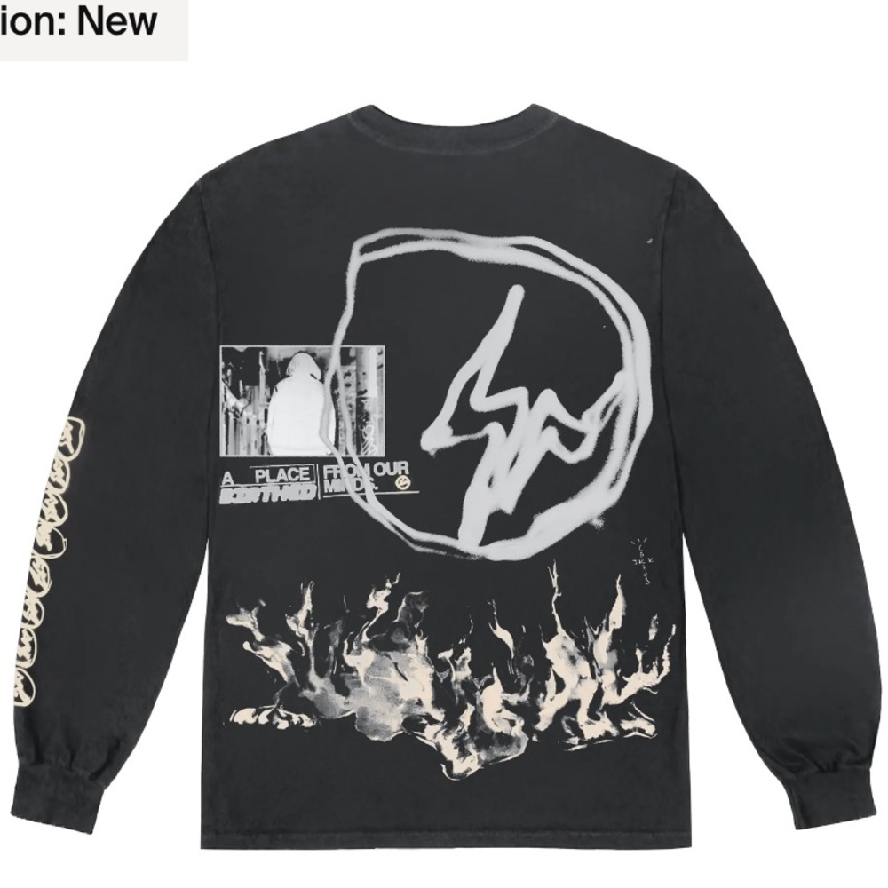 Streetwear Cactus Travis Scott Cactus Jack For Fragment Logo L/S T-shirt